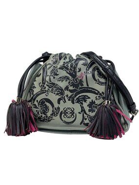 Loewe Anagram Shoulder Bag Flamenco Drawstring Fringe
